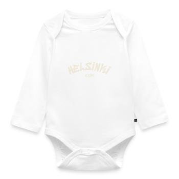 Helsinki - Finlande - Finlande - Suomi - Slogan - Body Bébé bio manches longues - blanc - Devant