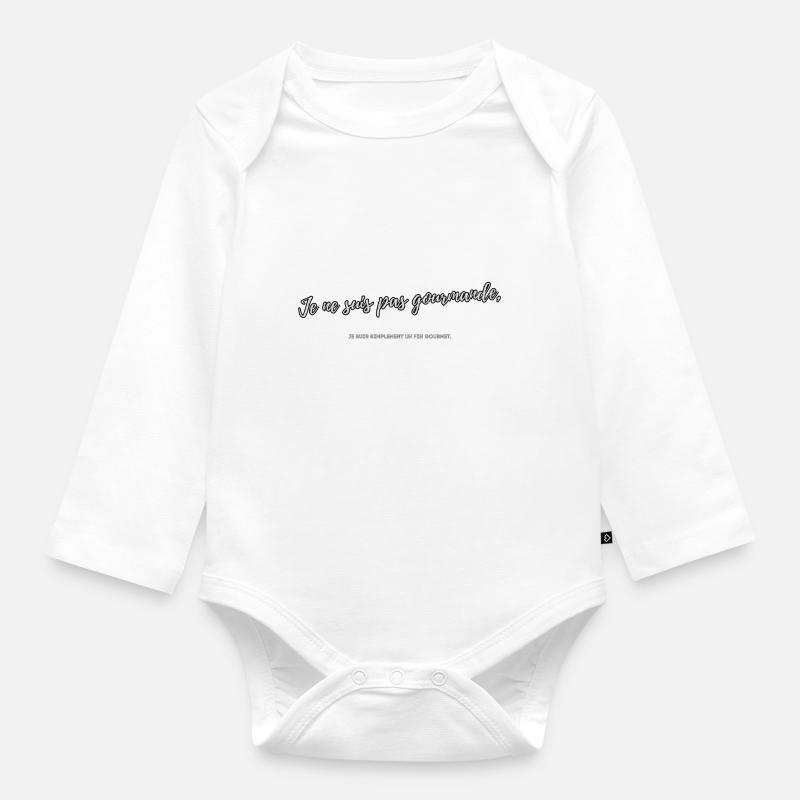 Gourmande - Body Bébé bio manches longues - blanc