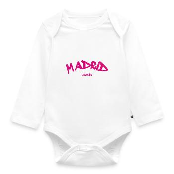 Madrid - España - Spain - Spain - Organic Longsleeve Baby Bodysuit - white - Front