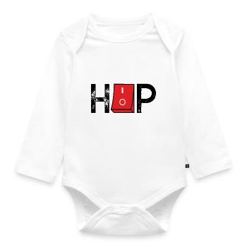 Music on off HipHop ON OFF - Baby Bio-Langarm-Body - Weiß - Vorne