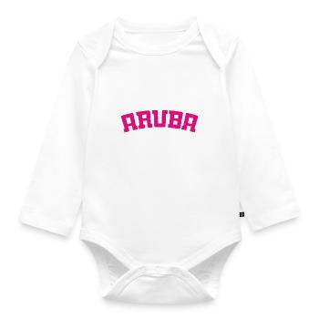 Aruba - Est. 1499 - Dutch Caribbean - Karibik - Organic Longsleeve Baby Bodysuit - white - Front