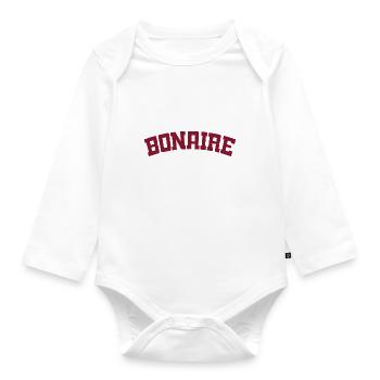 Bonaire - Kralendijk - Karibik - Dutch Caribbean - Organic Longsleeve Baby Bodysuit - white - Front
