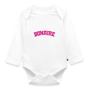 Bonaire - Kralendijk - Karibik - Dutch Caribbean - Organic Longsleeve Baby Bodysuit - white - Front