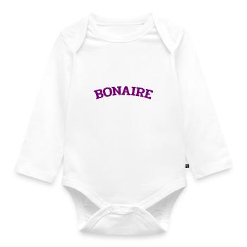 Bonaire - Kralendijk - Karibik - Dutch Caribbean - Organic Longsleeve Baby Bodysuit - white - Front