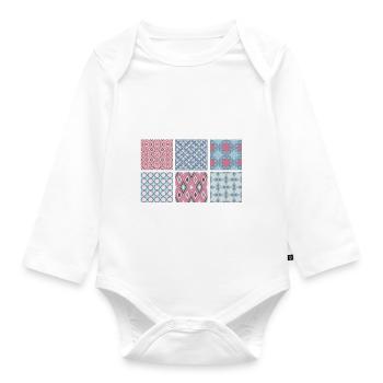 Je joue toujours avec des blocs Funny Quilter Dressmaker - Body Bébé bio manches longues - blanc - Devant