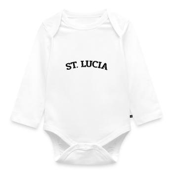 Saint Lucia - Castries - Caribbean - West Indies - Organic Longsleeve Baby Bodysuit - white - Front