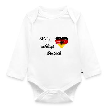 The election for Germany - Organic Longsleeve Baby Bodysuit - white - Front