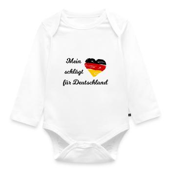 The love of Germany - Organic Longsleeve Baby Bodysuit - white - Front