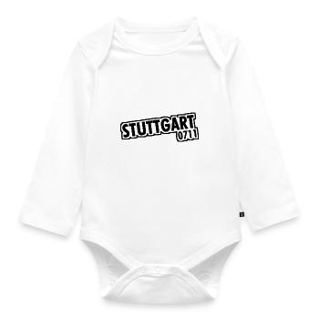 Stuttgart - 0711 - Area Code - Baden-Württemberg - Organic Longsleeve Baby Bodysuit - white - Front