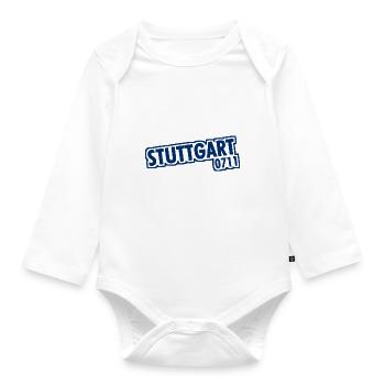Stuttgart - 0711 - Area Code - Baden-Württemberg - Organic Longsleeve Baby Bodysuit - white - Front