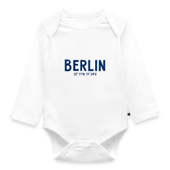 Coordonnées Berlin - Berlin Bear - Body Bébé bio manches longues - blanc - Devant