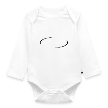 Modischer Kreis Schwarz - Baby Bio-Langarm-Body - Weiß - Vorne