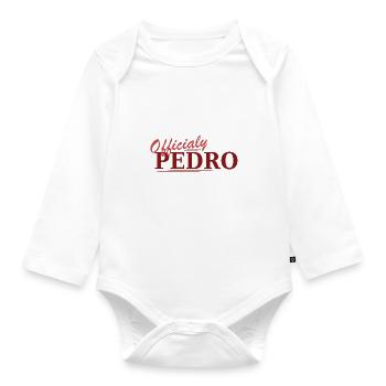 Officiellement, Pedro - Body Bébé bio manches longues - blanc - Devant