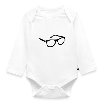 sonnenbrille - Baby Bio-Langarm-Body - Weiß - Vorne