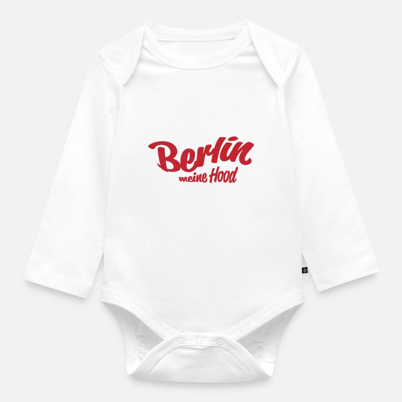 Berlin mon quartier - Body Bébé bio manches longues - blanc