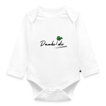 Danke dir - Baby Bio-Langarm-Body - Weiß - Vorne