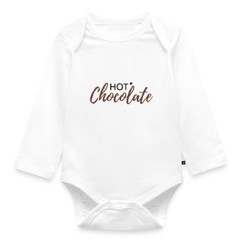 Hot Chocolate Lettering – Hot Chocolate - Organic Longsleeve Baby Bodysuit - white - Front