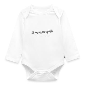 Selfish - Organic Longsleeve Baby Bodysuit - white - Front
