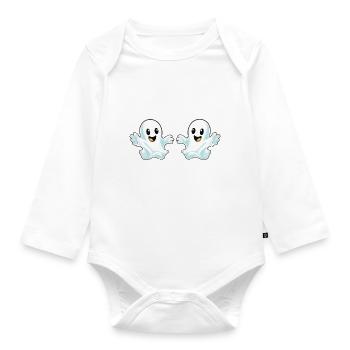Geister - Baby Bio-Langarm-Body - Weiß - Vorne