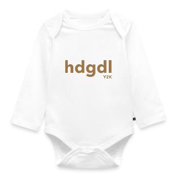 hdgdl hab dich ganz doll lieb Y2k braun - Baby Bio-Langarm-Body - Weiß - Vorne