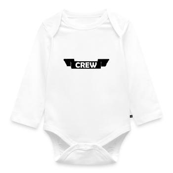Crew - Baby Bio-Langarm-Body - Weiß - Vorne