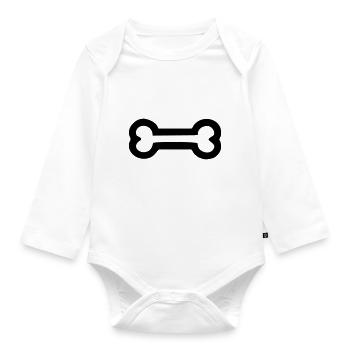 Dog Bones Bones Dogs - Organic Longsleeve Baby Bodysuit - white - Front