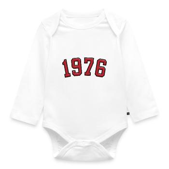 Sport year of birth 1976 - Organic Longsleeve Baby Bodysuit - white - Front