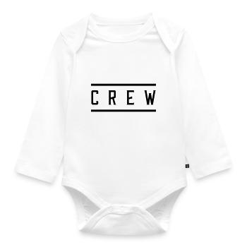 crew - Baby Bio-Langarm-Body - Weiß - Vorne