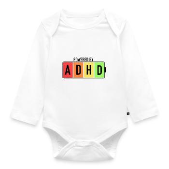 ADHD Awareness Neurodivergent - Organic Longsleeve Baby Bodysuit - white - Front