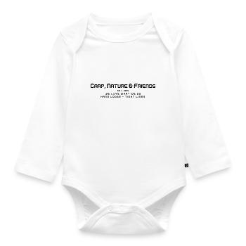 Logo_gerade_transparent - Baby Bio-Langarm-Body - Weiß - Vorne
