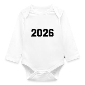 2026 - Body Bébé bio manches longues - blanc - Devant