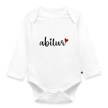 Abitur - Baby Bio-Langarm-Body - Weiß - Vorne