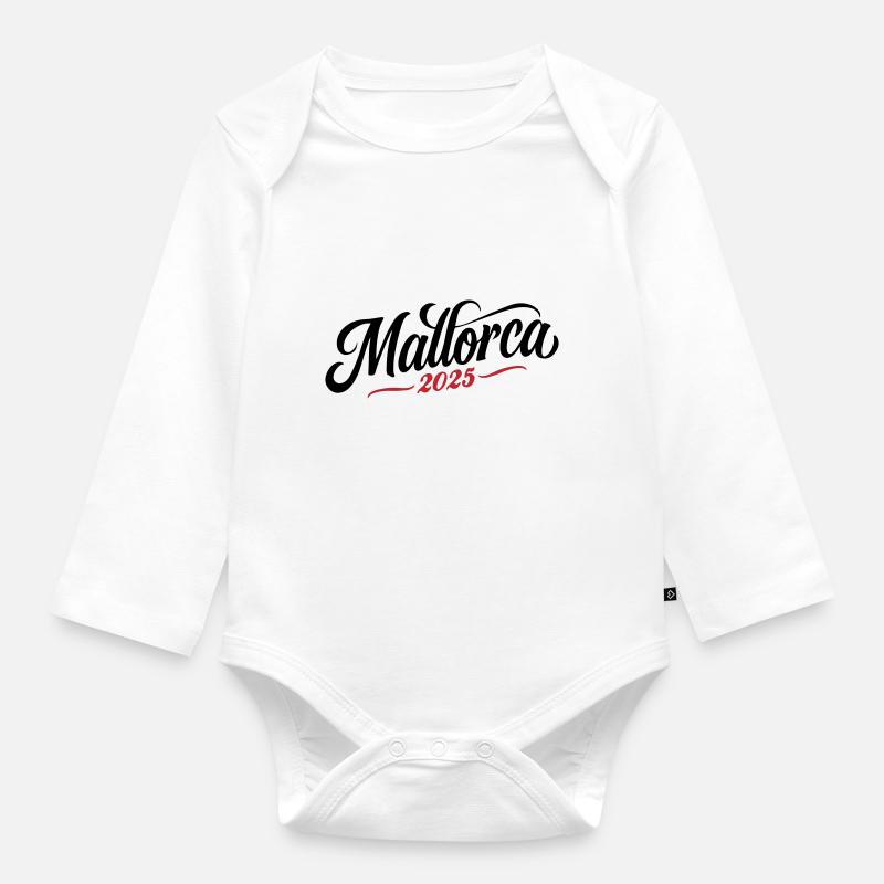 Majorque 2025 - Body Bébé bio manches longues - blanc