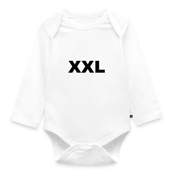 XXL - X-large - extra large - Baby Bio-Langarm-Body - Weiß - Vorne