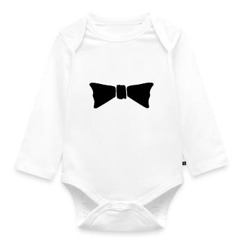 Bow Fly - Organic Longsleeve Baby Bodysuit - white - Front