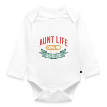 Beste Tante Lustiger Spruch - Baby Bio-Langarm-Body - Weiß - Vorne