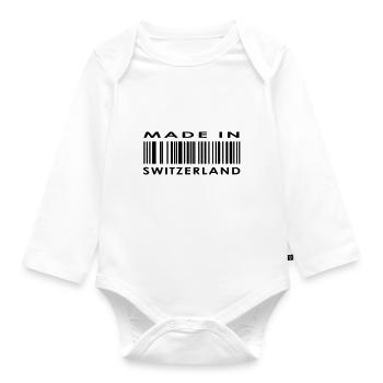 Made in Switzerland - Organic Longsleeve Baby Bodysuit - white - Front
