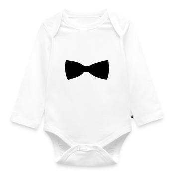 Fliege - Baby Bio-Langarm-Body - Weiß - Vorne