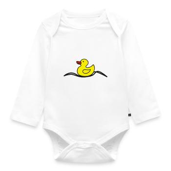Canard, bien, quelque chose de bon - Body Bébé bio manches longues - blanc - Devant