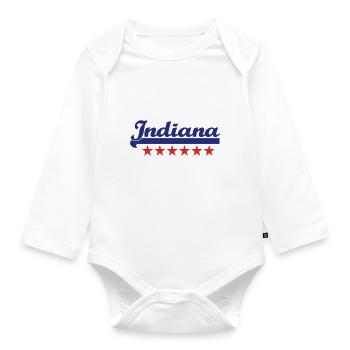 Indiana - Body Bébé bio manches longues - blanc - Devant