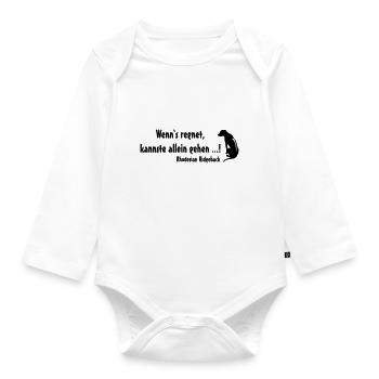 Rhodesian Ridgeback Regen - Baby Bio-Langarm-Body - Weiß - Vorne