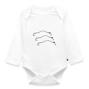 logo icon automatique - Body Bébé bio manches longues - blanc - Devant