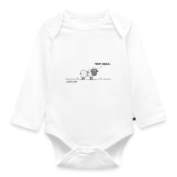 wool sheep - Organic Longsleeve Baby Bodysuit - white - Front