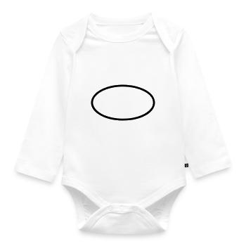 Oval (fertigen) - Baby Bio-Langarm-Body - Weiß - Vorne
