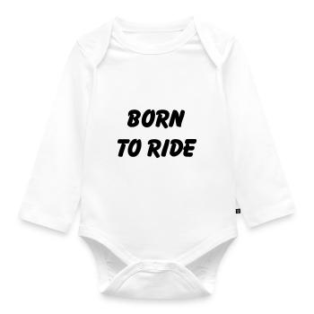 born_to_ride - Body Bébé bio manches longues - blanc - Devant