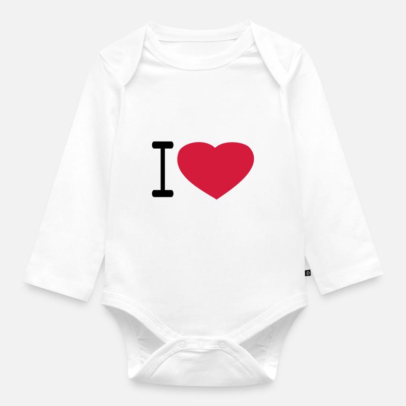 iloveseul - Body Bébé bio manches longues - blanc