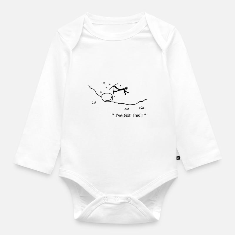 Ive Got This Ski Crash - Organic Longsleeve Baby Bodysuit - white