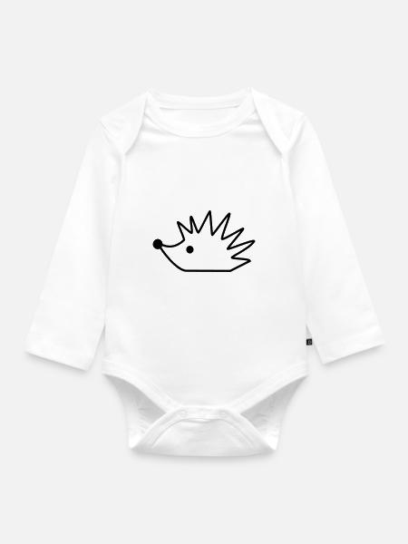 igel - Baby Bio-Langarm-Body - Weiß