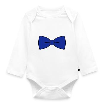 Fliege - Baby Bio-Langarm-Body - Weiß - Vorne