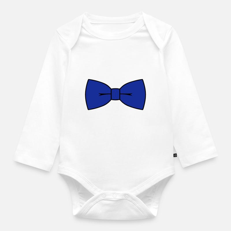 Fliege - Baby Bio-Langarm-Body - Weiß